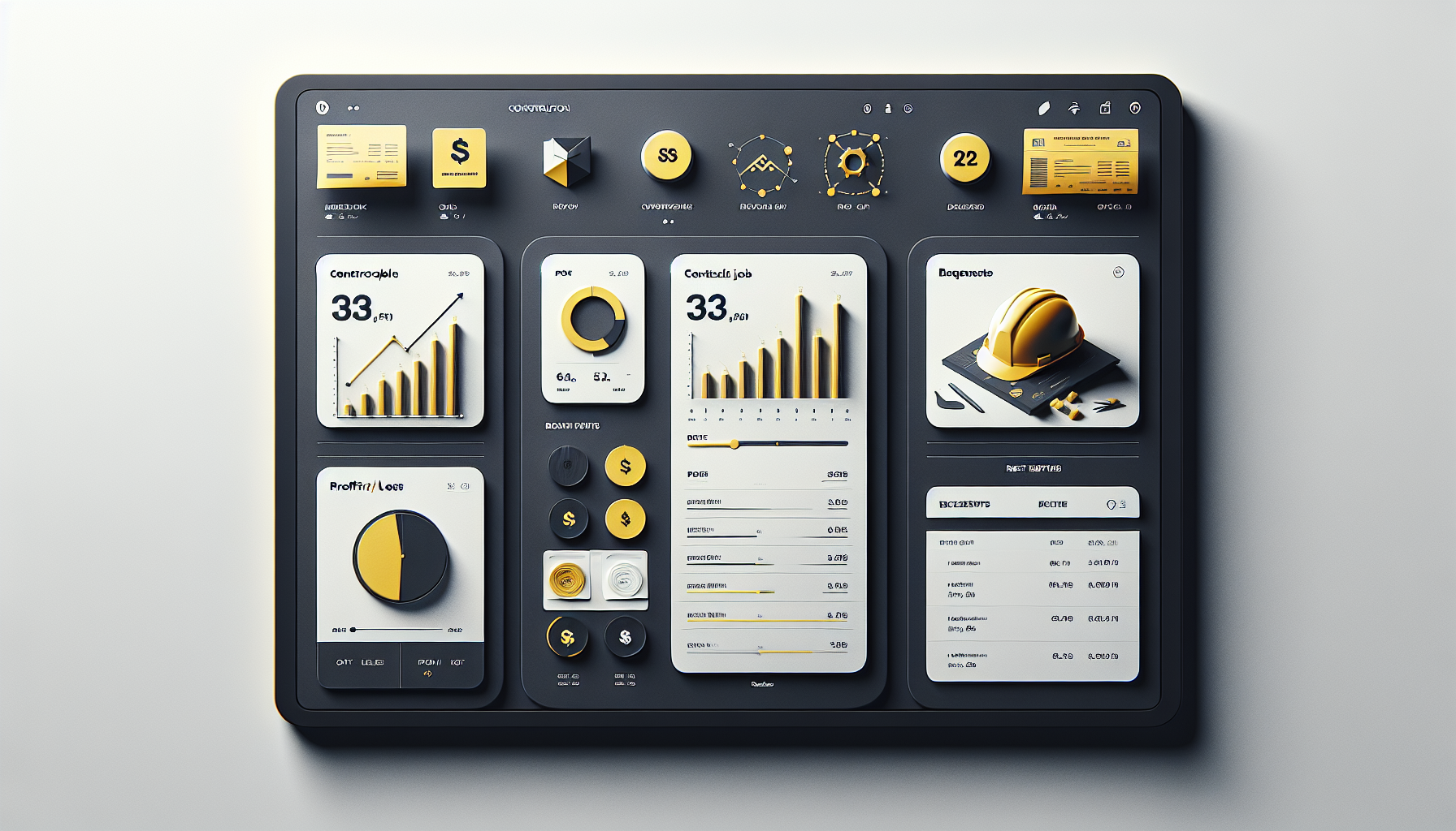 Hardhat Ledger dashboard showing job financials